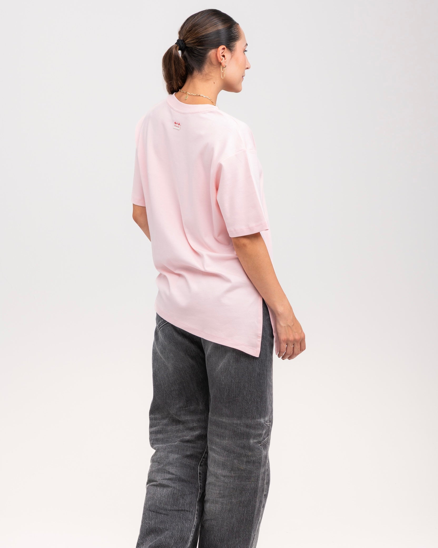 Camiseta Corte Oversized Rosada