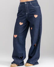 Jean All Hearts Azul