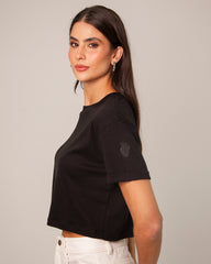 Camiseta Crop Corazon Abierto Atras