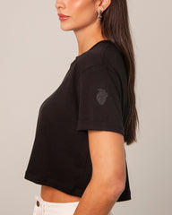 Camiseta Crop Corazon Abierto Atras
