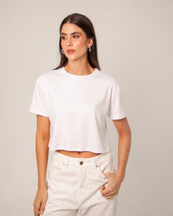 Camiseta Crop Corazon Abierto Atras