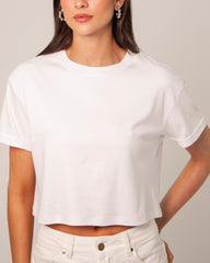 Camiseta Crop Corazon Abierto Atras