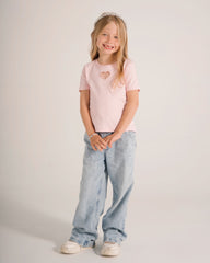 Camiseta open matching girl rosada