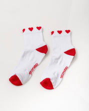Medias Blancas Corazones