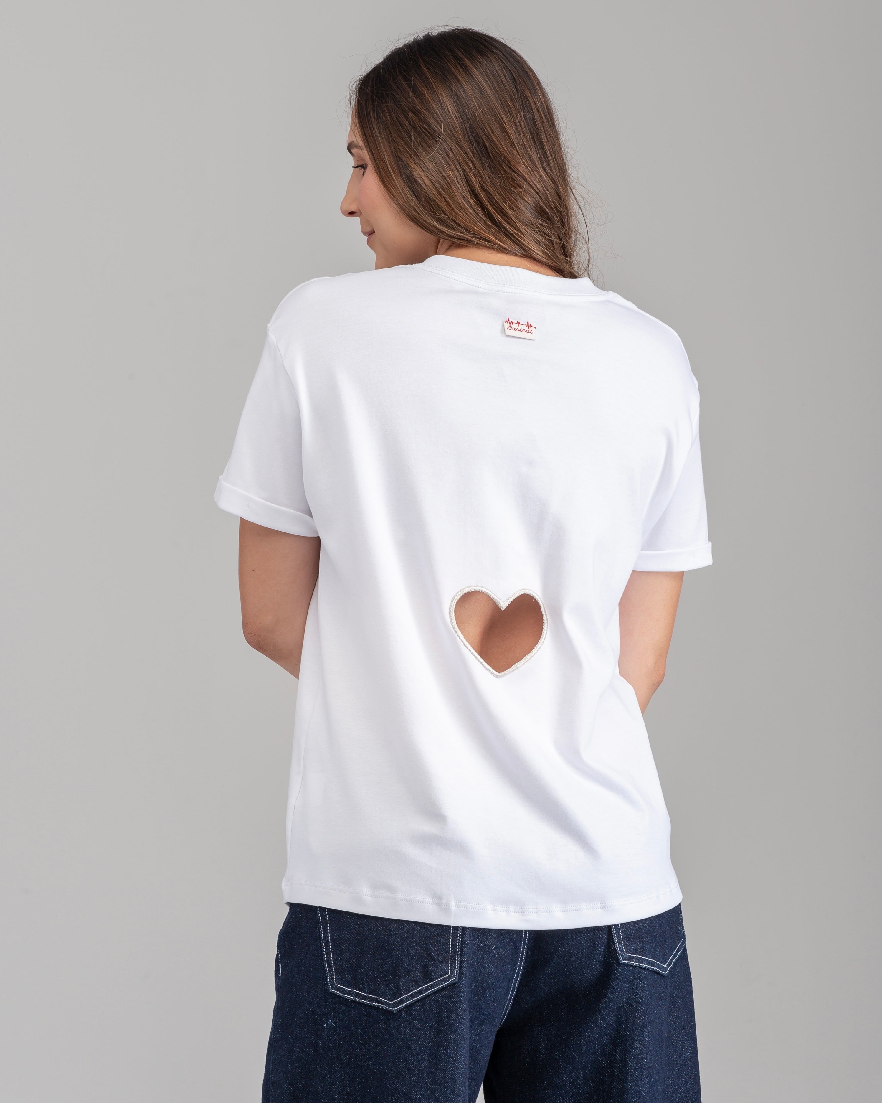 Camiseta Corazón Atrás Blanco