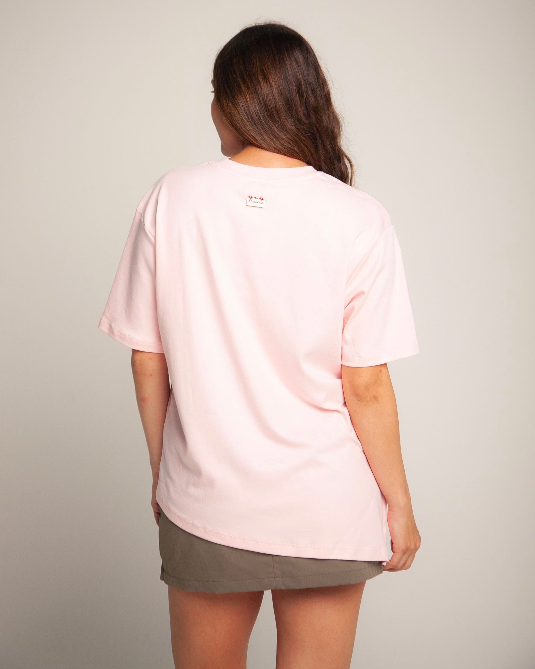 Camiseta Corte Oversized Rosada