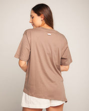 Camiseta Corte Oversized Cafe