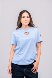 Camiseta Open Heart Special Edition Baby Blue/Café