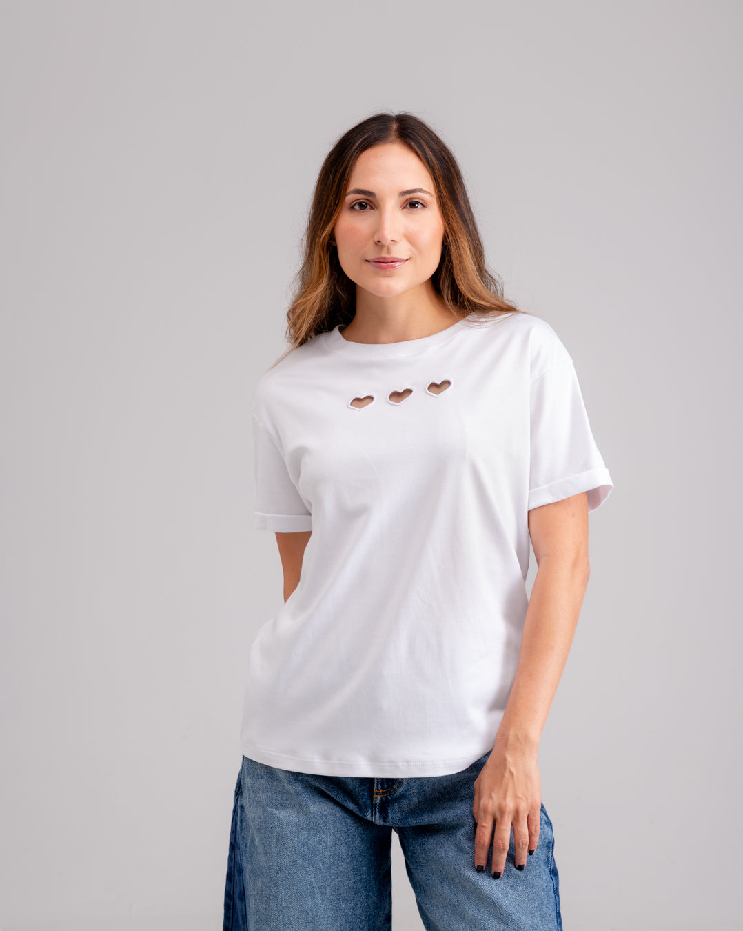 Camiseta Tres Corazones Blanca