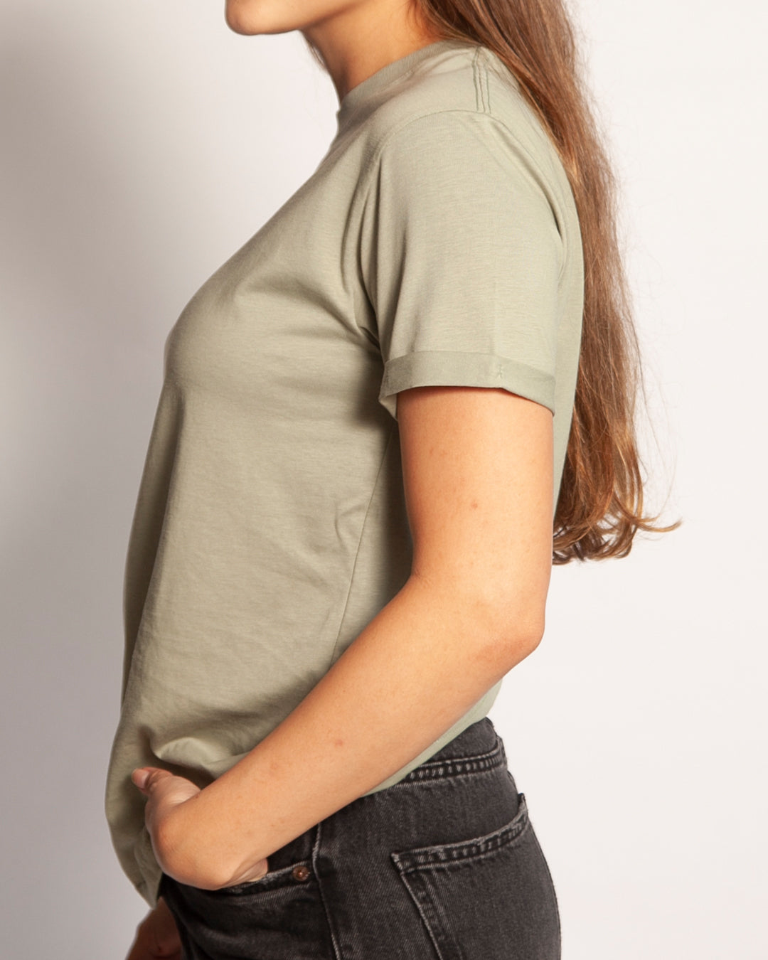 Camiseta Corazón Bordado Verde