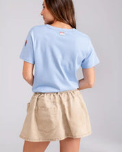 Camiseta Basical Algodón Pesado Azul