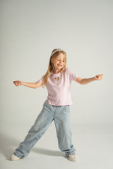 Camiseta open matching girl rosada