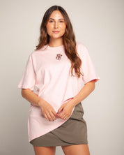 Camiseta Corte Oversized Rosada