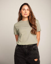 Camiseta Corazón Bordado Verde