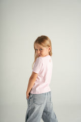 Camiseta open matching girl rosada