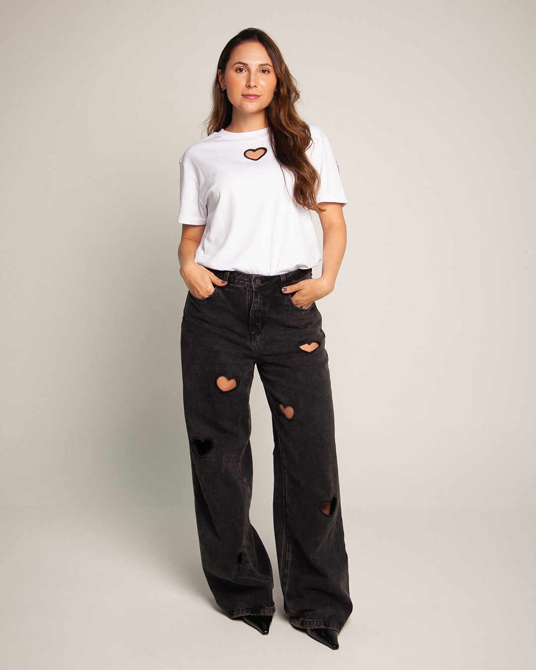 Camiseta open heart blanco