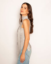 Top Strapless Plateado