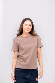 Camiseta Corazón Atrás Café