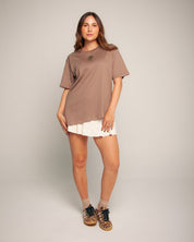Camiseta Corte Oversized Cafe
