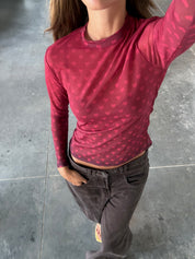 Mesh Corazones Rojo