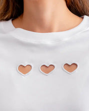 Camiseta Tres Corazones Blanca