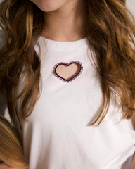 Camiseta open matching girl blanca