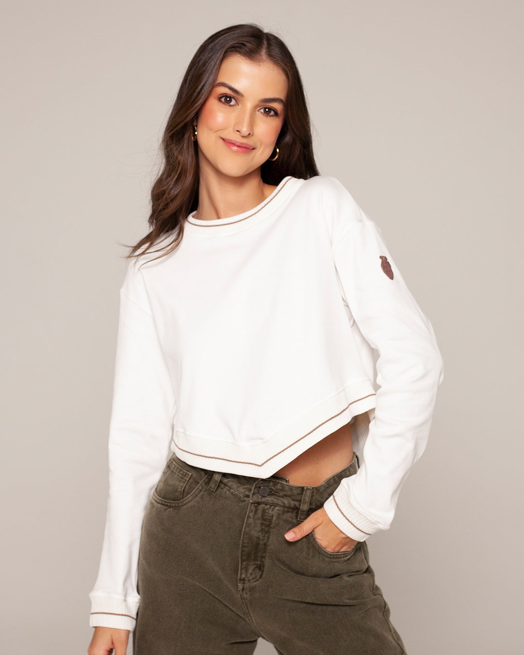 Milky Heart Sweater
