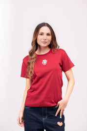 Camiseta Signature Heart Vino/Crudo