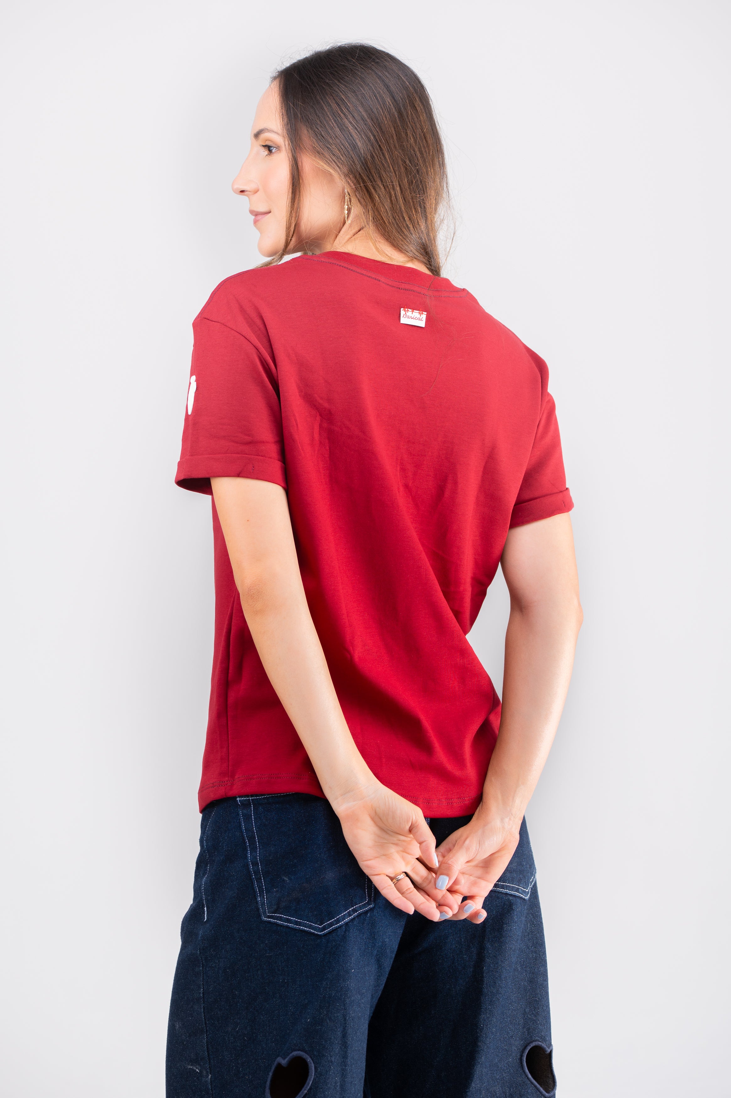 Camiseta Signature Heart Vino/Crudo