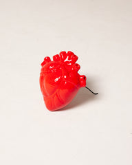 Corazon anatomico en ceramica rojo big