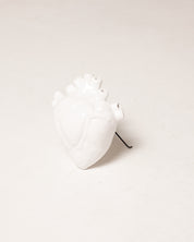 Corazon anatomico en ceramica blanco big