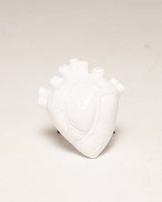Corazon anatomico en ceramica blanco big