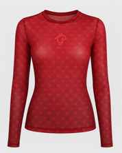 Mesh Corazones Rojo