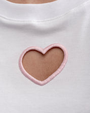 Camiseta open heart blanco